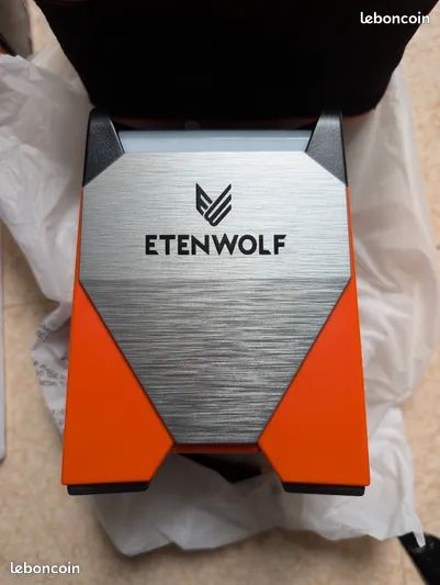 ETENWOLF ZEPHYR S3-7800mAh Elektrische Luftpumpe, 160 PSI/11.03Bar Tragbarer Luftkompressor Für Auto,Motorrad,Fahrrad,Bälle, 1 Minute Schnellbefüllung und Digitalen LED Leuchten, USB-Powerbank