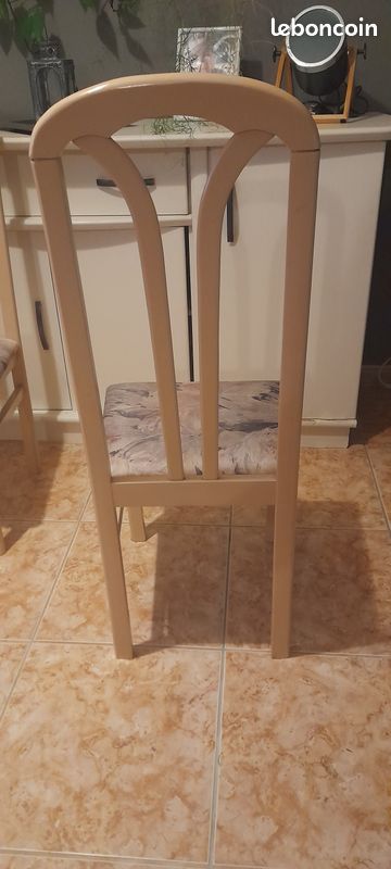 Chaise vernis rose pêche à renover (image 3)