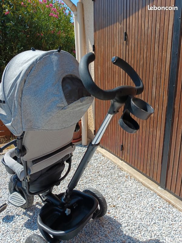 Tricycle évolutif 2 en 1 rotatif 360 - Blanc - FAMILY TOYS