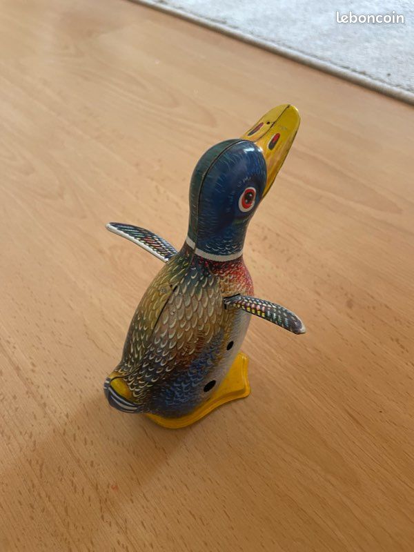 Ancien Jouet En Tôle – Canards Mécaniques Avec Clé – Vintage