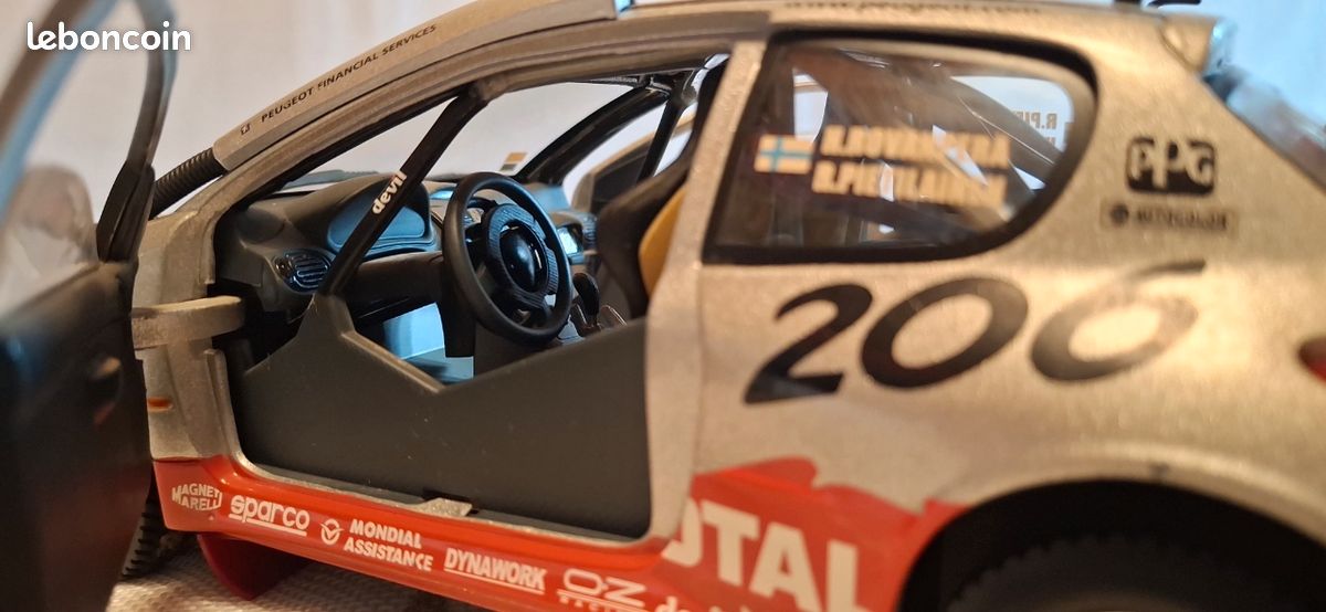 Peugeot 206 WRC N°26 Solido 1/18 - Rallye De Corse 2002 - Pilote Thiry