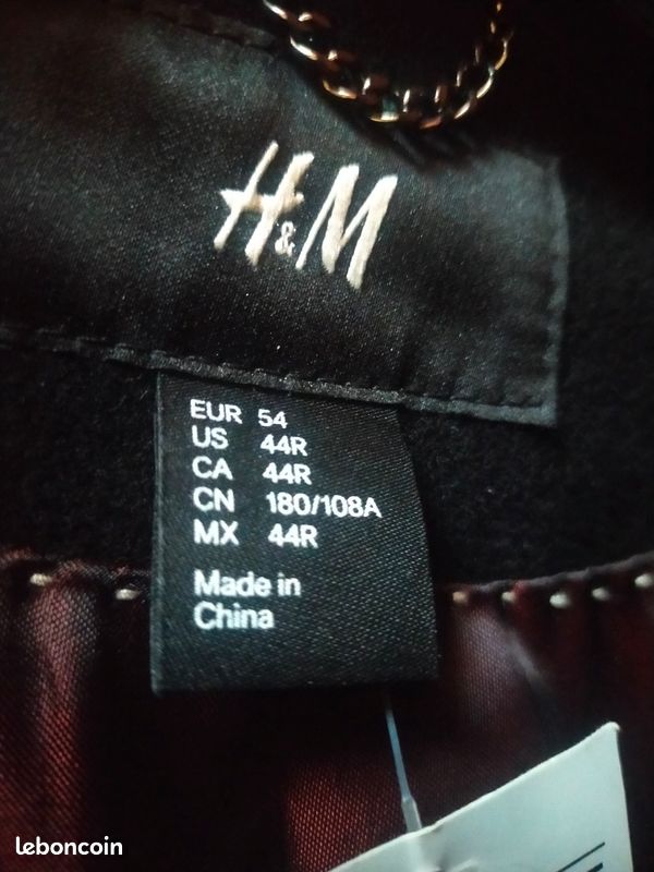 VETEMENT Veste Caban H&M taille 54 Neuve Vêtements