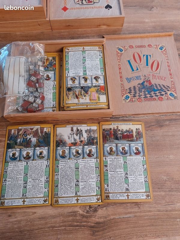 Lot de 6 jeux de société vintage en bois complets édition atlas - Jeux & Jouets