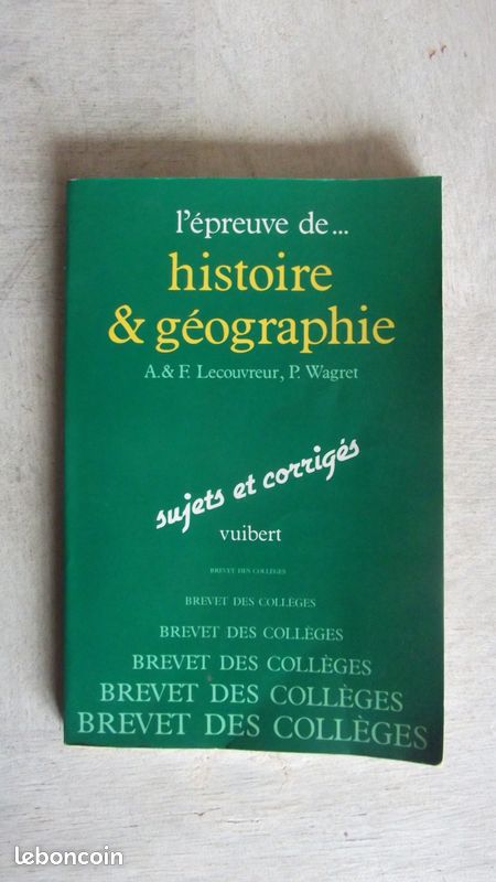Histoire et Géographie - Sujets et corrigés - Brevet des collèges (image 1)