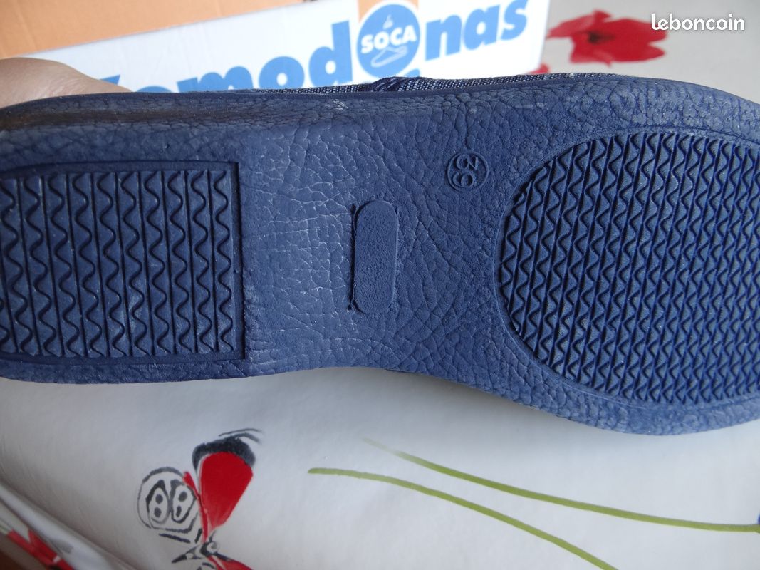Chaussures toile Komonodas Pt 39 neuves coloris jean (image 8)