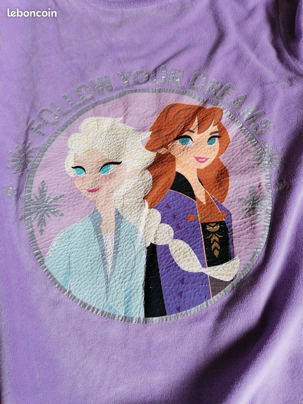 Pyjama hiver La reine des neiges 7-8ans Vêtements