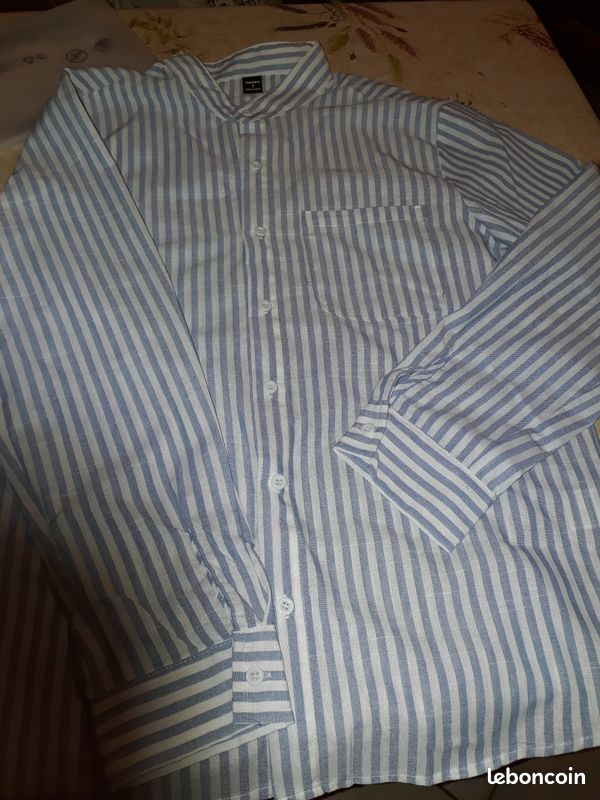 Chemise rayée homme taille S (image 1)