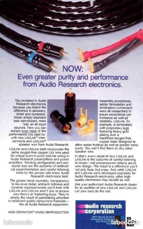 Audio Research LitzLink 1 - Cables de modulation (image 6)