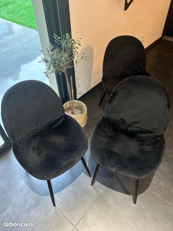 Chaise noir salle à manger (image 2)