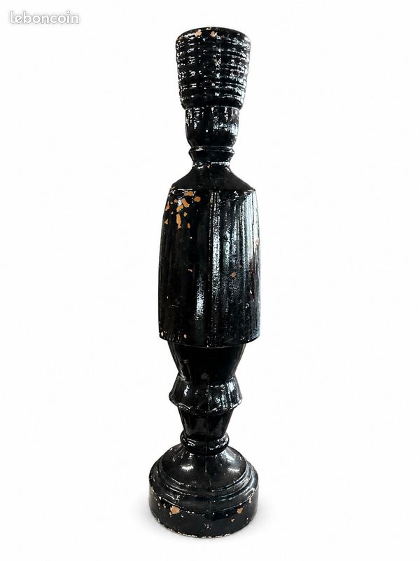 Grande piece d'echec bois 1970 (image 1)