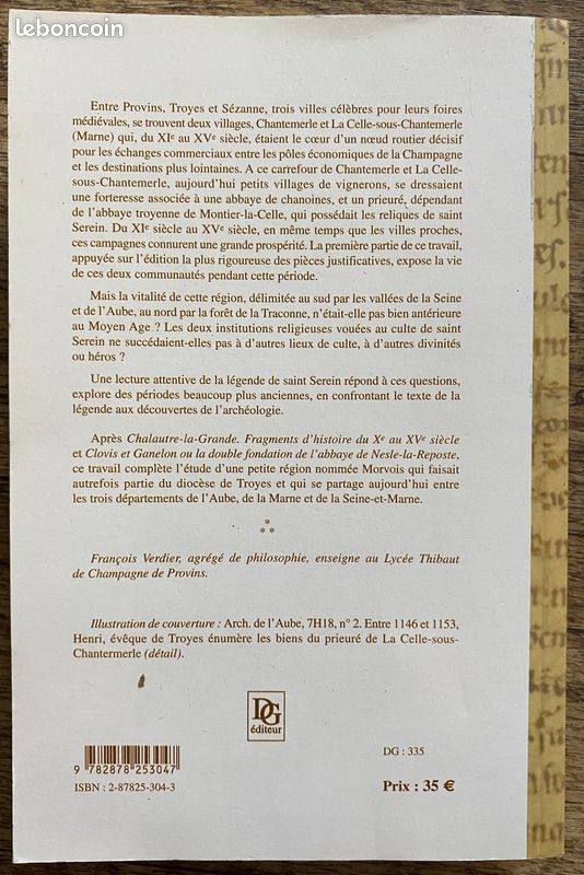 La Légende de Saint Serein, Chantemerle et la Celle-sous-Cahtemerle au Moyen-âge (image 2)