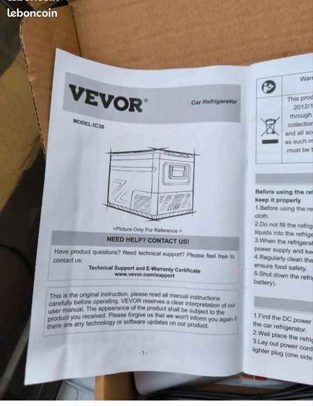 Réfrigérateur portable 36L, mini frigo de voiture/camion,m/caravane/ 12V avec fabrication de glace ❄️🧊 Glacière réglable ( -20C° / +20C°) (image 10)