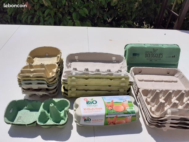 Lot De 20 Boîtes à Œufs En Carton - Plateau 12 Œufs 3x4 - Rangement Maison & Ferme - Réutilisable & Écologique