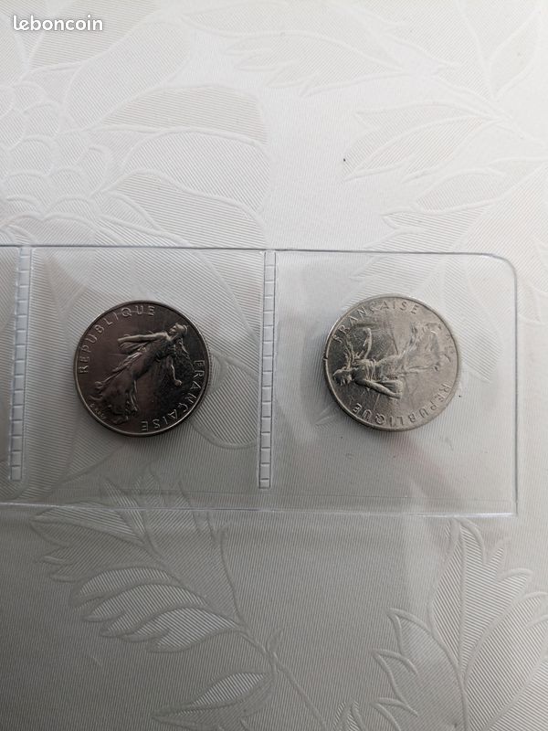 Lot de 2 pièces de 1/2 francs 1977/2000 (image 2)