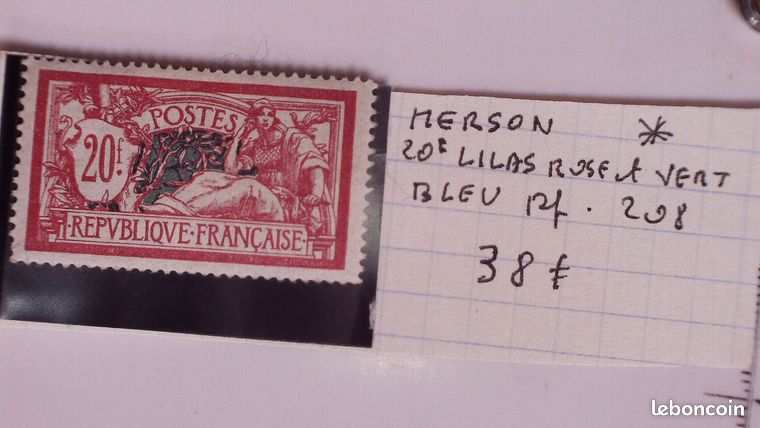 1900-27 Merson - TIMBRE DE FRANCE TYPE MERSON N°208 NEUF TRACE DE Charniere Propre 1914693786