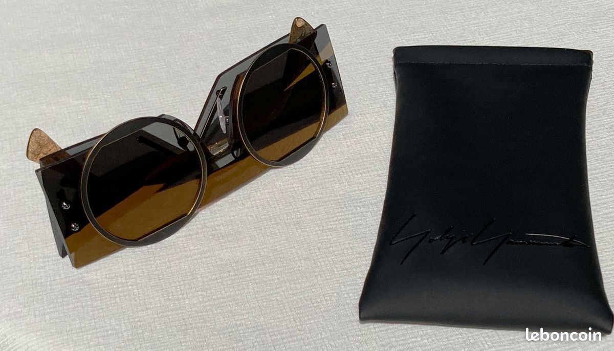 Yohji Yamamoto YY7020 Gold Flake – Lunettes de soleil unisexe – Édition limitée SS19 (2019) – Neuf complet avec certificats et accessoires (image 15)
