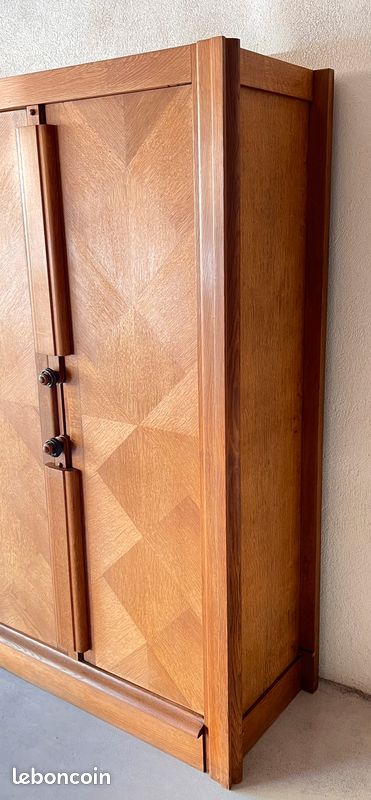 Armoire en chêne par Guillerme et Chambron, édité par Votre maison, France années 50 (image 7)
