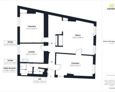 Appartement 367 000 € - 83 m²