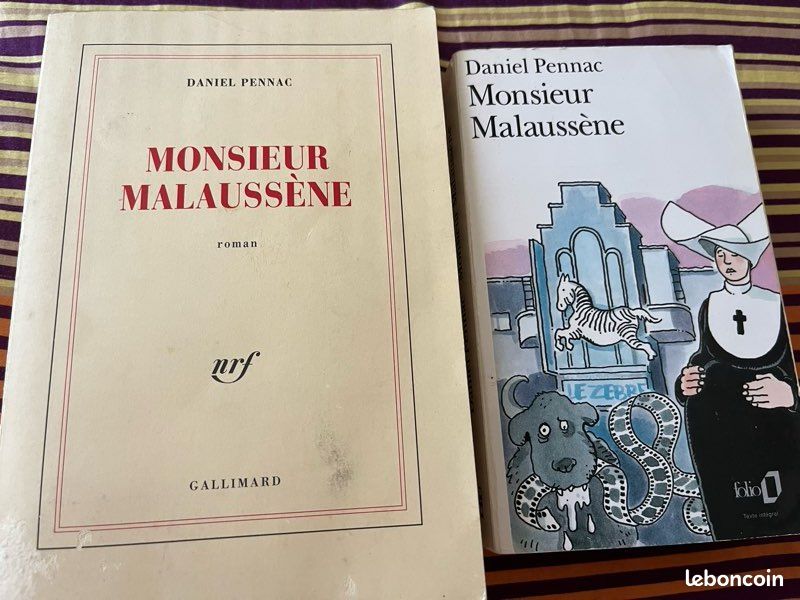 Daniel Pennac : Monsieur Malaussene ( 2 versions format broché NRF Gallimard & Poche éditions Folio) (image 1)