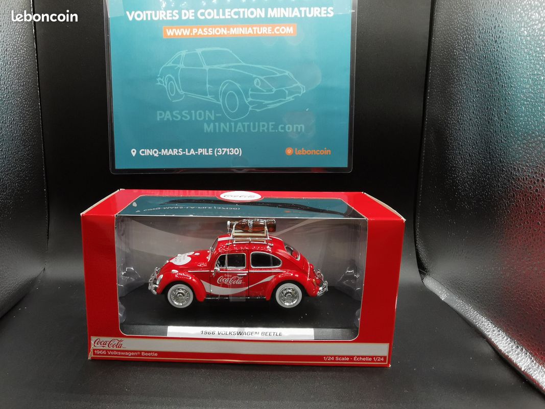 Volkswagen Coccinelle Coca-Cola 1967 – Mini-caravane Rouge, Motor City, échelle 1/43 (Neuf)