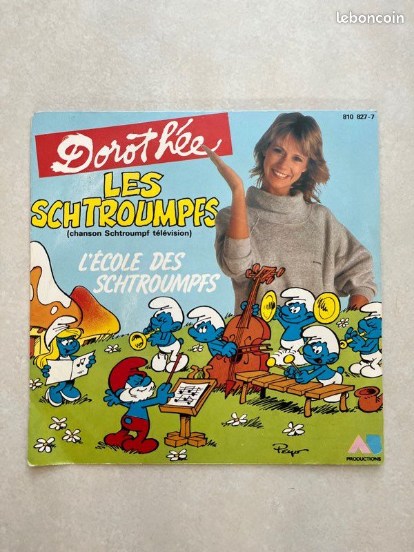 Vinyle 45 tours Dorothée les Schtroumpfs (image 1)