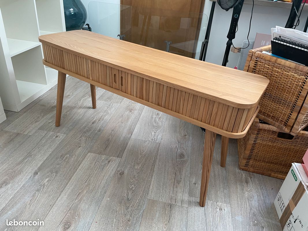 Meuble TV / Console basse BARBIER ZUIVER - décor naturel (image 1)