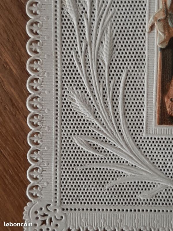 Image Pieuse Ancienne Canivet - Dentelle Divine - Reine Du Ciel - Vintage