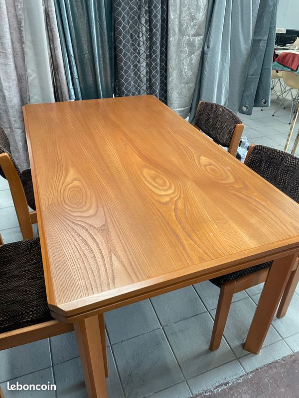Style Baumann Chaises Année 1970 + Table (image 6)