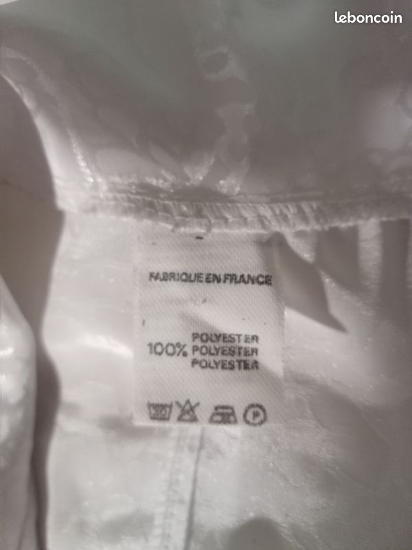 Chemisier Femme "Blanc brillant "Vintage "T. 44/46 (image 8)