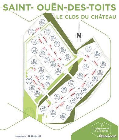 Terrain 644 m² SAINT OUEN DES TOITS Le Clos du Château - Pour construction d'une maison neuve