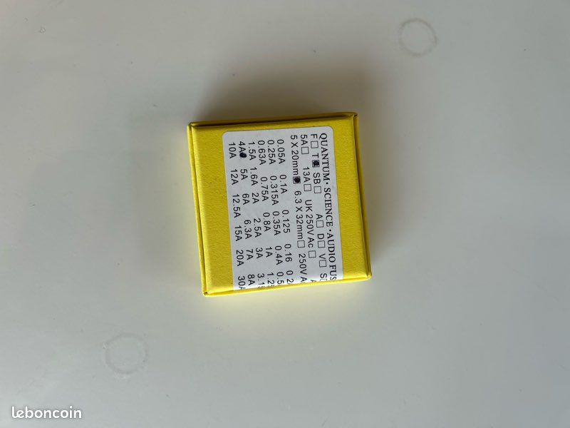 Fusibles audiophile QSA YELLOW 5x 20mm T4AH250V (image 2)