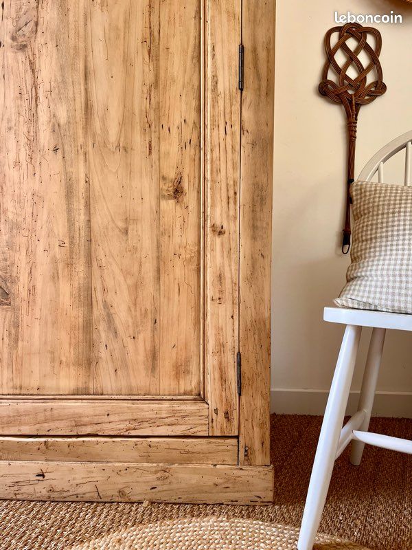 Armoire bonnetière en bois massif / rénovée (image 8)