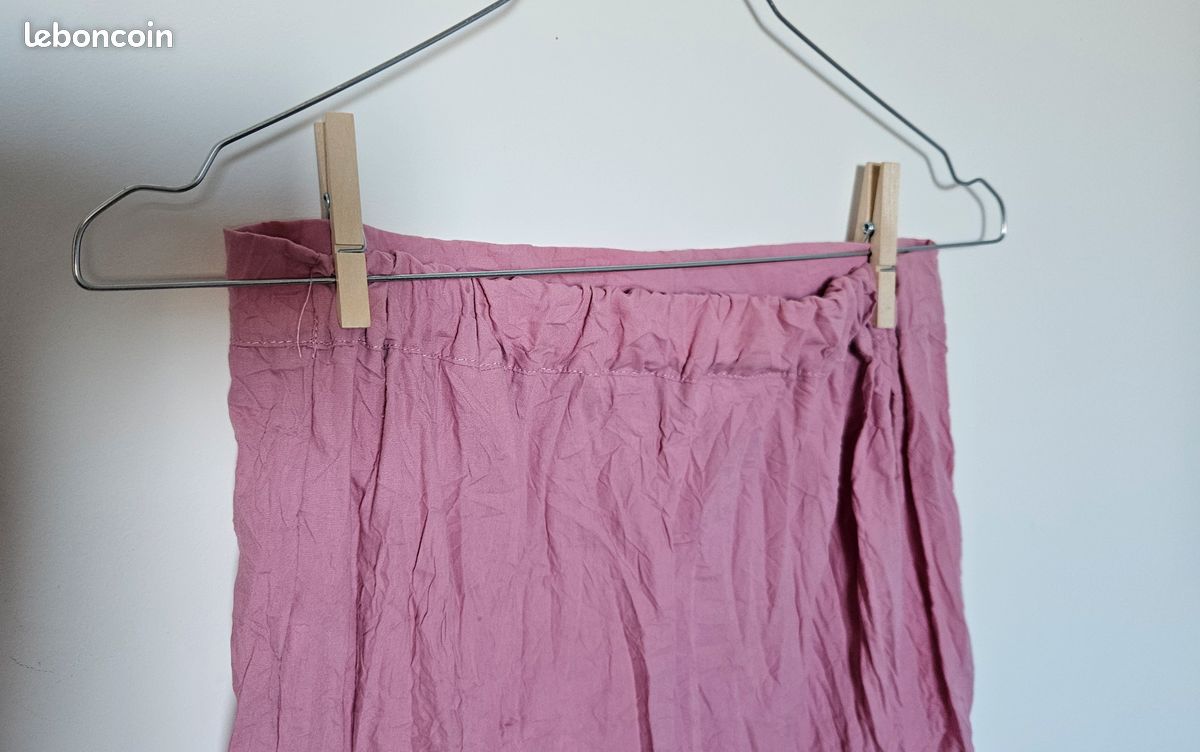38, jupe jupon froissée rose (image 2)