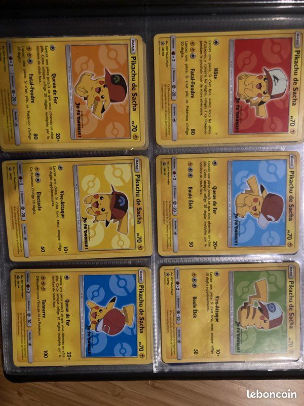 Carte Pokémon 72 cartes (pikachu et énergie ) carnet intégré (image 4)