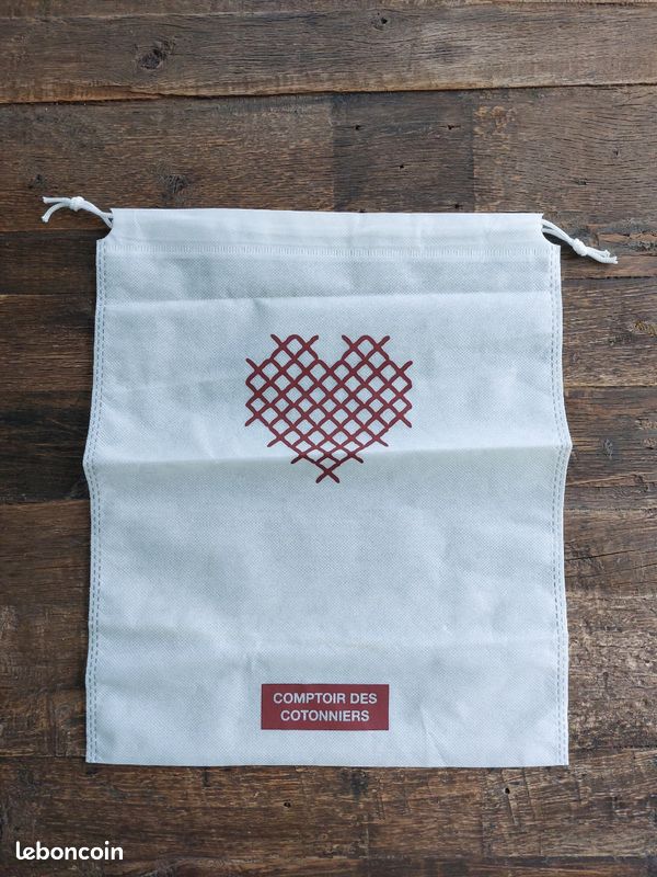 Lot 2 sacs pochons 35×30cm comptoir des cotonniers (image 2)