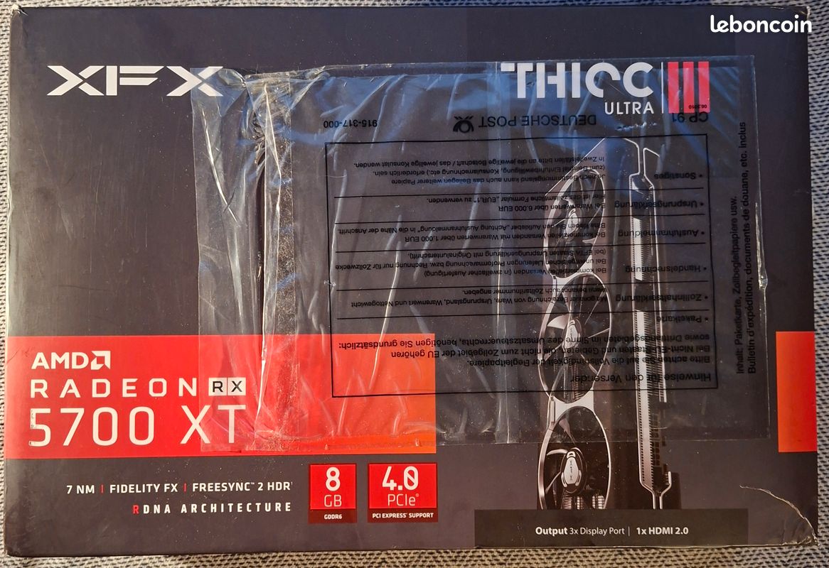 XFX Radeon RX 5700 XT Thicc III Ultra | 56 caractéristiques