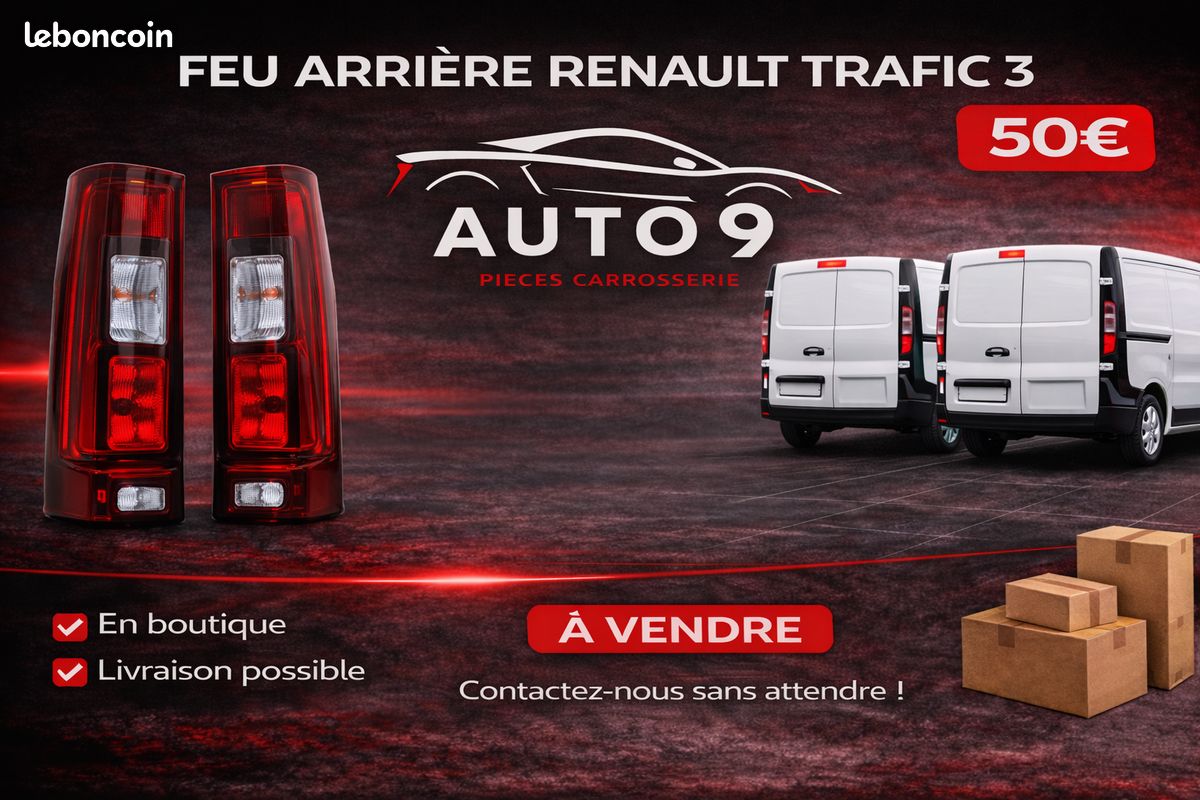 Feux arrière RENAULT Trafic 3 – Disponible en boutique immédiatement – Prix 50 - N'hésitez pas à nous contacter pour plus d'information (image 1)