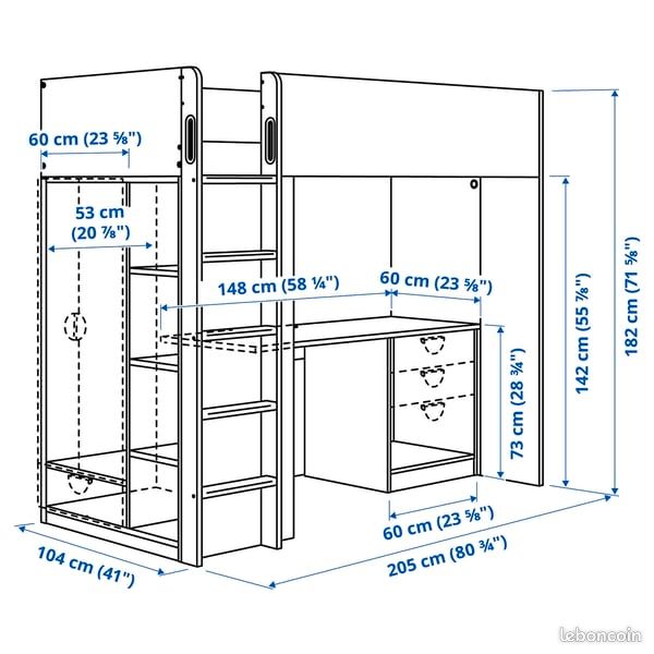 Lit bureau mezzanine Smatad (image 11)