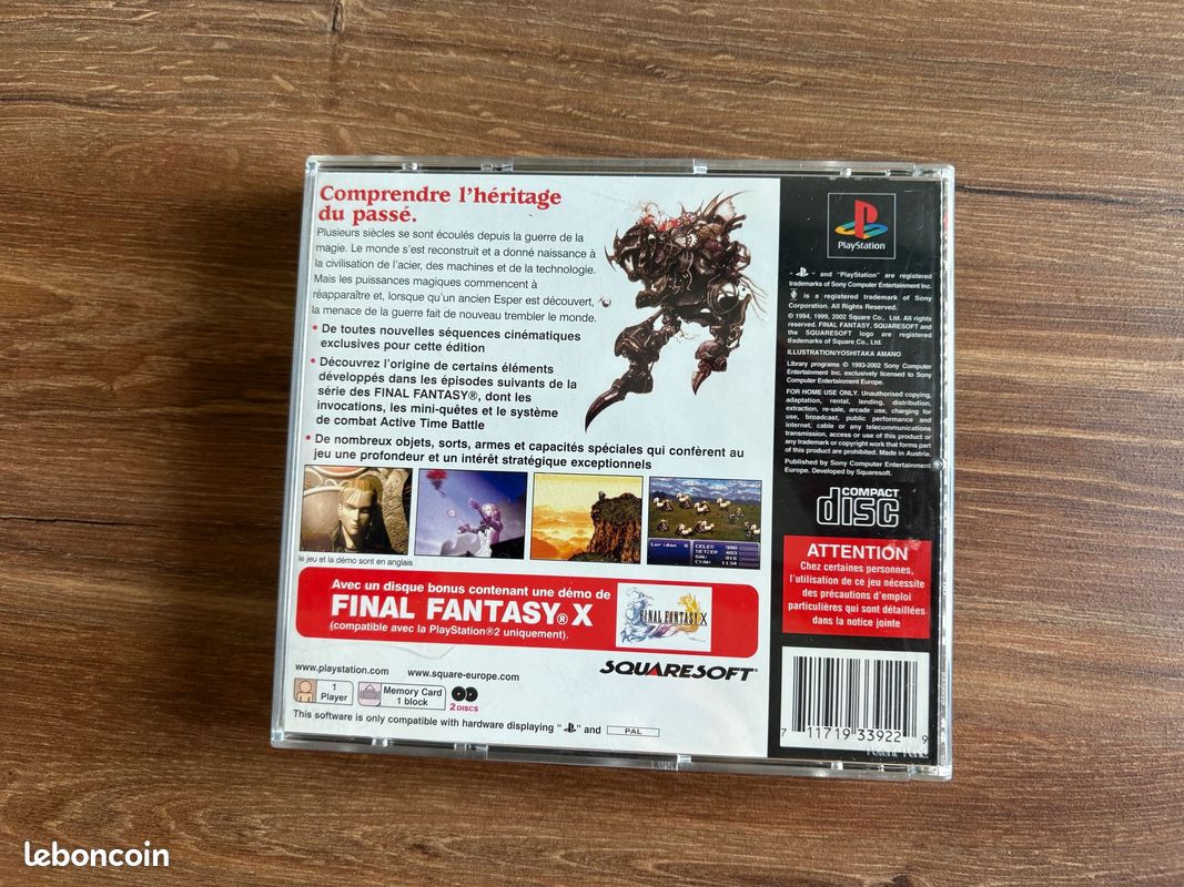 ps1 FINAL FANTASY GAMES Boxed With Manual PAL - Make Your Selection