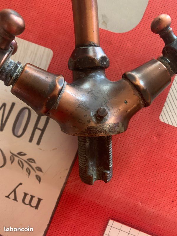 Robinet Mitigeur En Cuivre Ancien – Fabrication Française, Occasion