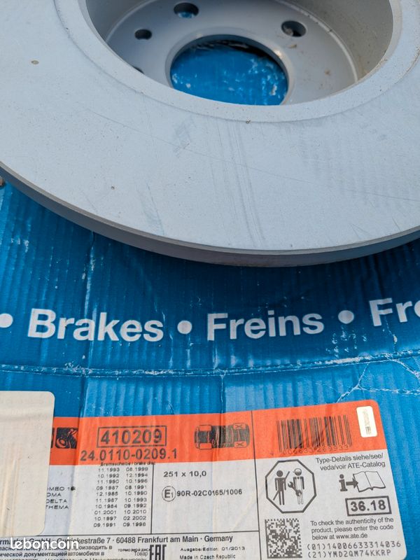 Disques frein AV et AR neufs alfa Opel fiat etc (image 1)