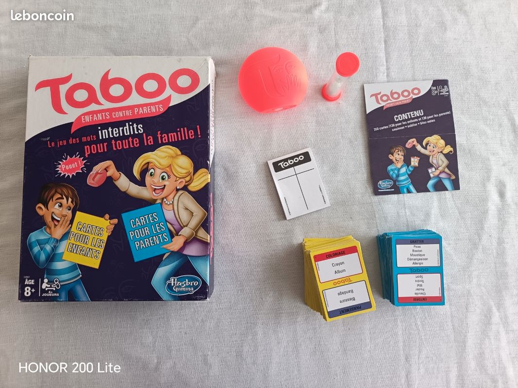 Taboo Enfants Contre Parents Règles & Instructions du fabricant