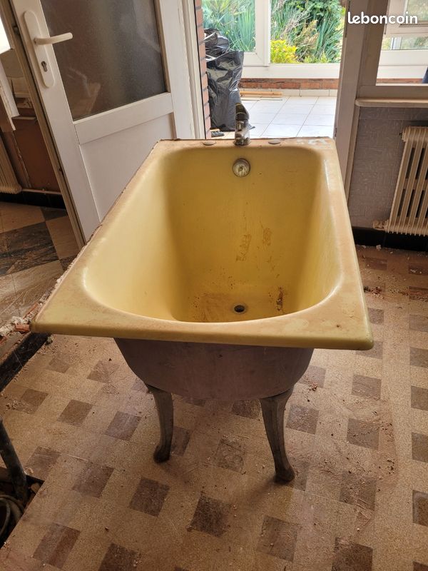 Baignoire sabot rétro pieds de Lion longueur 110 cm (image 6)