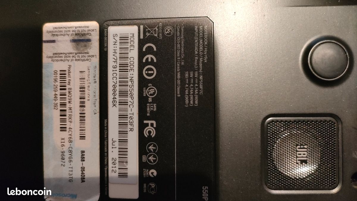 SAMSUNG NP550P7C-T02FR - Intel Core i7 - 2.3 Ghz - Ram 8 Go - DD 1 To (image 2)