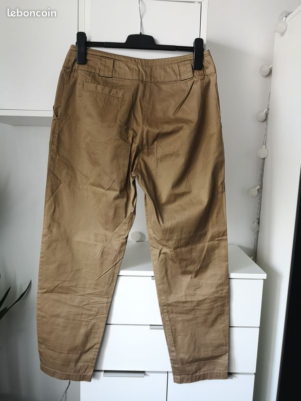 Pantalon taille haute marron glacé Promod 40 (image 2)