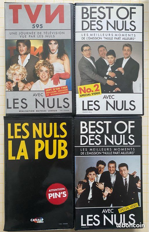 Vintage Lot 4 VHS - Les Nuls - Best of - La pub (image 1)