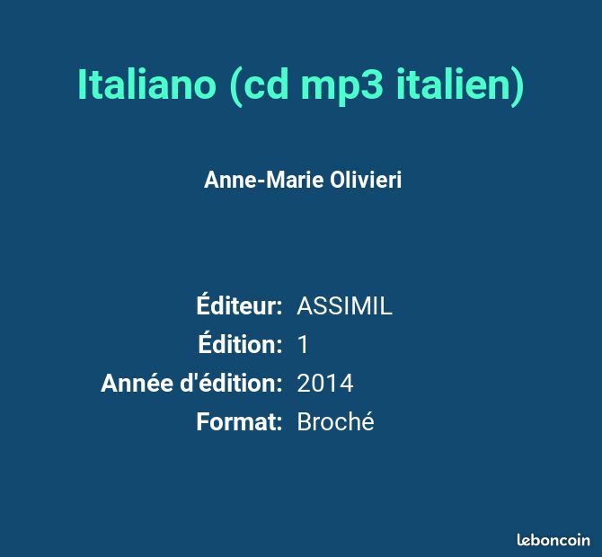 Italiano (cd mp3 italien) - Anne-Marie Olivieri (image 2)