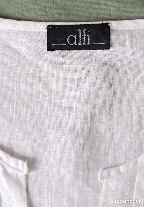 Blouse blanche en lin (image 5)