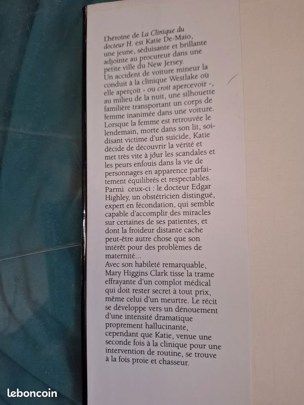 La Clinique du Docteur H - Mary Higgins Clark (image 4)