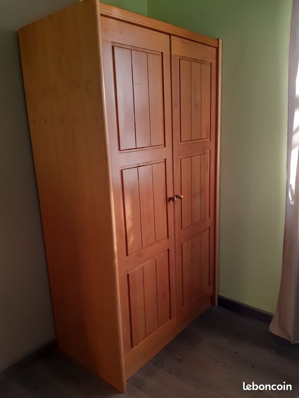 Ensemble armoire, lit et table de chevet (Gautier) (image 2)